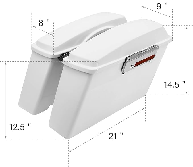 Green-L White Hard Saddlebags Fit - Image 2