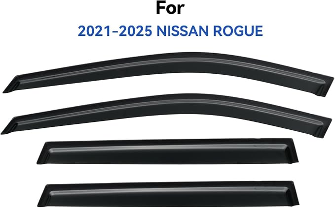 Window Visors Rain Guards for 2021-2025 Nissan Rogue, Out-Channel Window Vent - Image 2