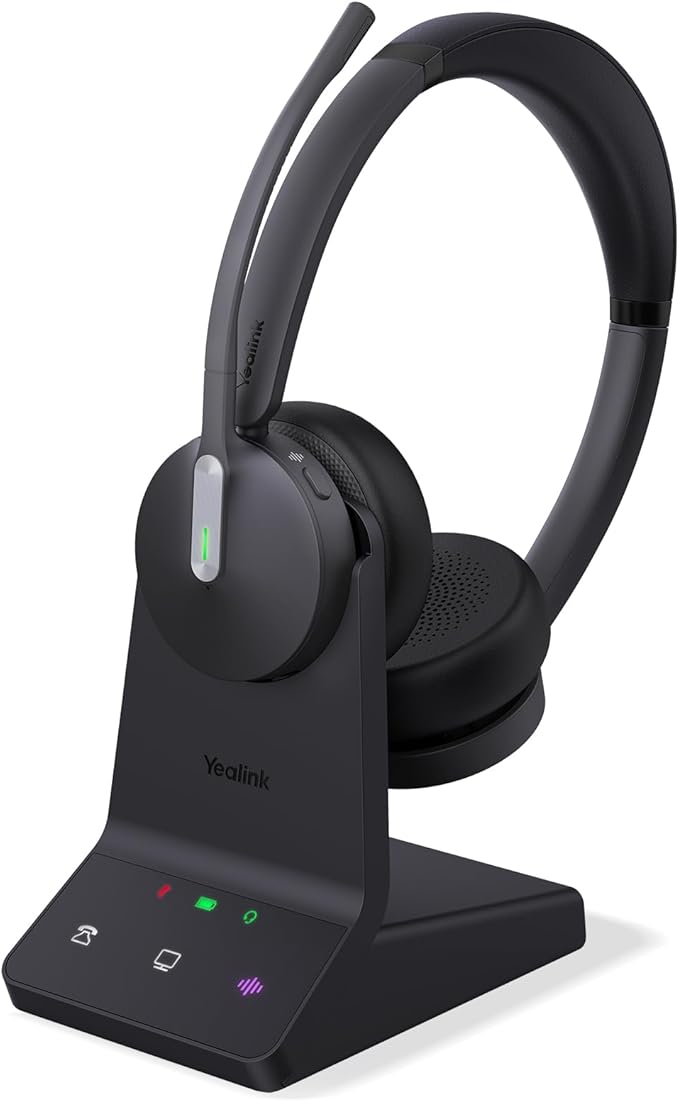 Yealink WH64 DECT & Bluetooth Dual UC Zoom Wireless Headset, 606 ft Range On by RedefineYourWorkplace