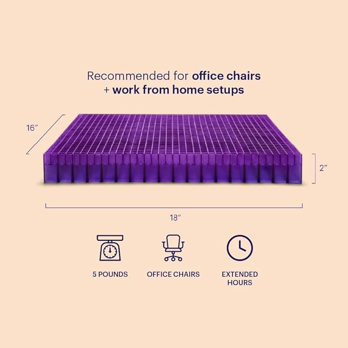 Purple Double Seat Cushion | Pressure Reducing Grid Designed - Image 2