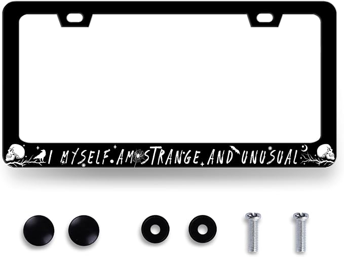 I Myself am Strange and Unusual License Plate Frame Personalise License Plate by RNKATIH
