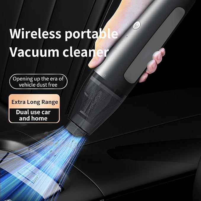 Mini Handheld Vacuum, 13000PA Portable Cordless Car Vacuum Cleaner, Suction and - Image 3