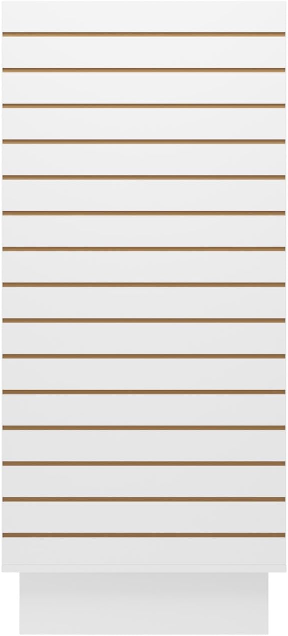 WISDOMFUR H-Unit Slatwall Gondola Display – 4 ft White Freestanding Retail - Image 5