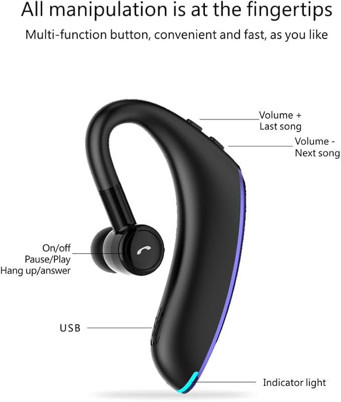 IHAO Bluetooth Earpiece Headphone Dual Noise Cancelling Mic Painless Open-Ear - Image 4