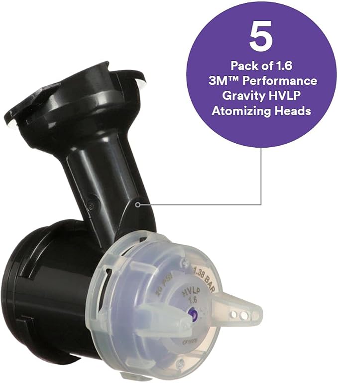 Performance Gravity HVLP Atomizing Head Refill Kit, Size 1.6, - Image 2