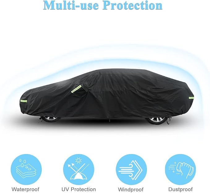 Car Cover Custom Fit for Honda Accord, Waterproof All Weather Full Exterior - Image 2
