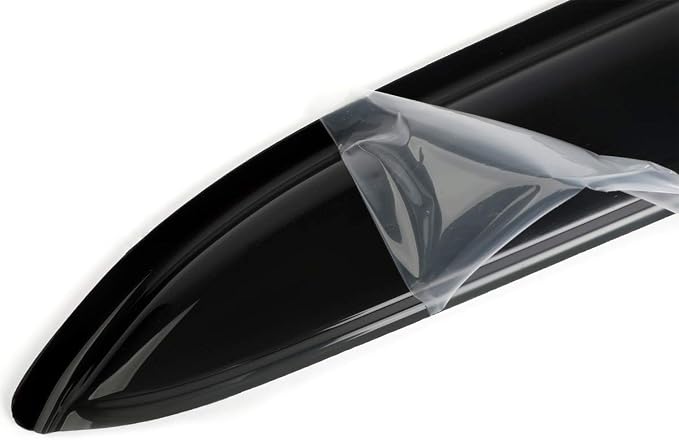 4pcs Out-Channel Tape On Side Wind Deflector, Dark Smoke Sun Rain Guards - Image 6
