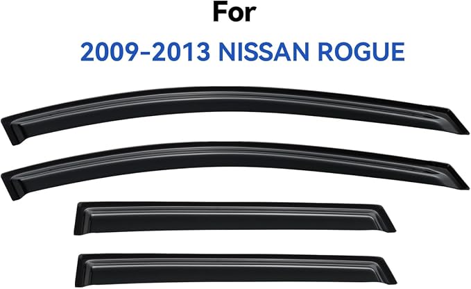 Window Visors Rain Guards for 2009 2010 2011 2012 2013 Nissan Rogue, - Image 2