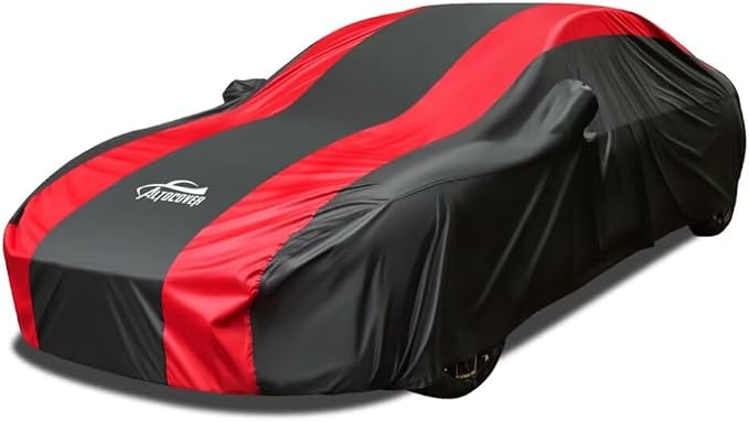 Full Exterior Covers with Red Stripe Design, Sedan Car Cover by AltoCover