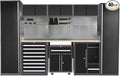 Steel Garage Workbench with Storage and Cabinets, Tool Organization, by JZD