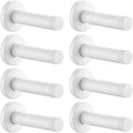 JQK Door Stopper White, 304 Stainless Steel Thicken 1mm Sound Dampening Door by Homeimprovement