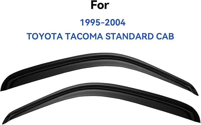 Window Visors Rain Guards for 1995-2004 Toyota Tacoma Regular Cab, Out-Channel - Image 3