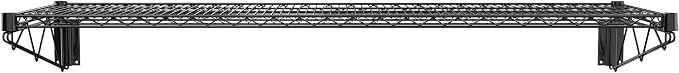 18" x 60" Black Epoxy Wire Wall Mount Shelf - Image 3