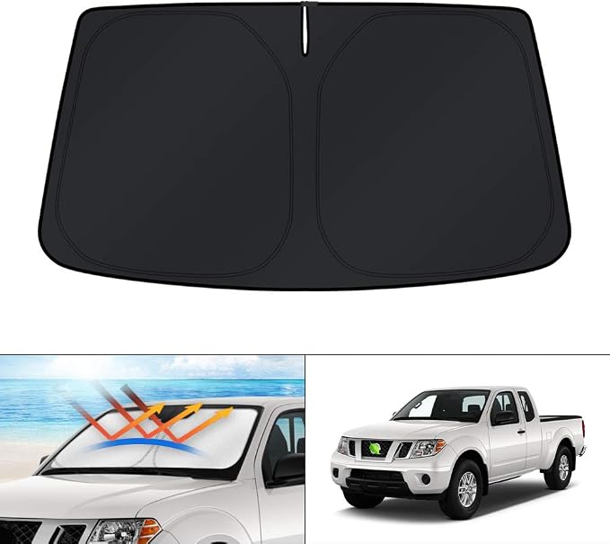 KUST Windshield Sun Shade for 2006-2021 Nissan Frontier Accessories Custom Fit by KUST