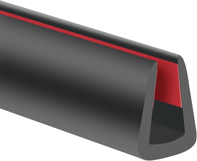 Rubber Edge Trim, 1/4" Self Adhesive Flexible U Channel Edge Protecter by YANRUIPRO