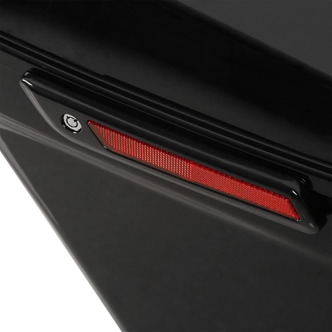 XFMT Motorcycle Vivid Black 5" Stretched Saddlebags Extended Hard Saddle Bags - Image 6