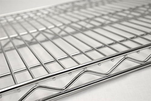 Omega 14" Deep x 30" Wide x 86" High 3 Tier Chrome Starter Shelving Unit - Image 4