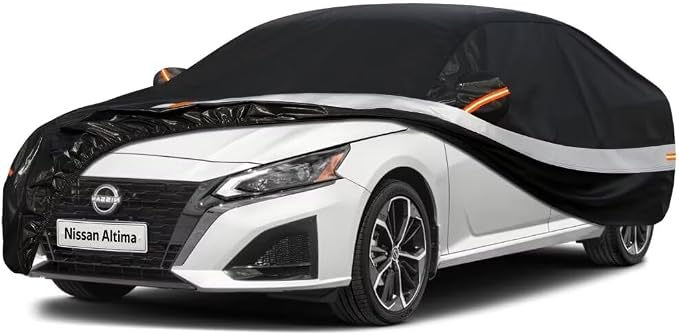 10 Layers Car Cover Custom Fit for Nissan Altima Waterproof All Weather for by Holthly