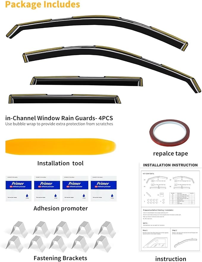 in-Channel Window Rain Guards Fit - Image 9