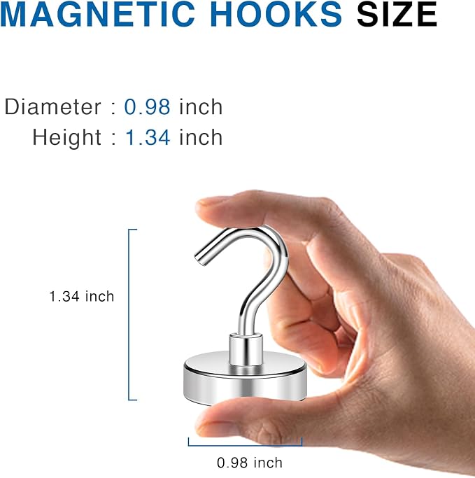 LOVIMAG Magnetic Hooks Havy Duty, 80LBS Strong Magnetic Hooks - Image 2