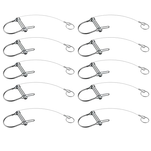 10Pcs Trailer Coupler Pin 5/16x 1-3/4（WxL） Prevents Loss Trailer Hitch Locking by HILILON