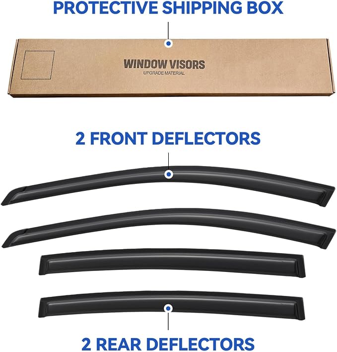 Window Visors Rain Guards for 2002 2003 2004 2005 2006 Nissan Altima, - Image 6