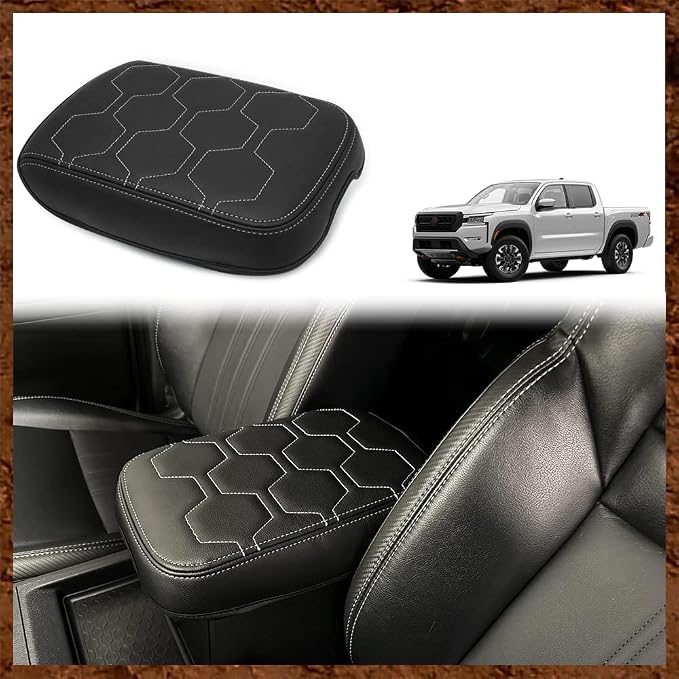 Muslogy for Frontier Center Console Pad Armrest Box Cover Vegan Leather Soft by Muslogy