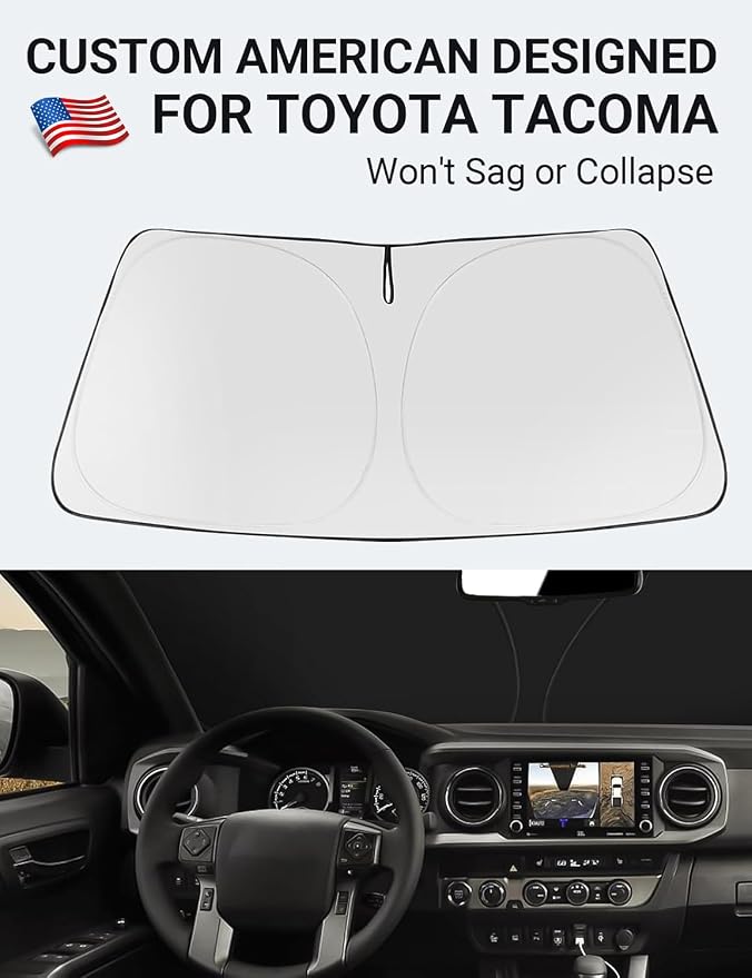 Proadsy for 2016-2023 Toyota Tacoma 2Dr 4Dr Pickup Windshield Sun Shade 4-Layer - Image 2