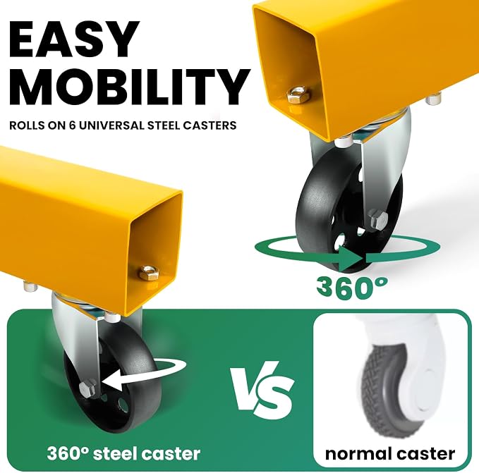 3 Ton Engine Hoist, Folding Hydraulic Cherry Picker Engine Lift, 6500LBS Alloy - Image 5