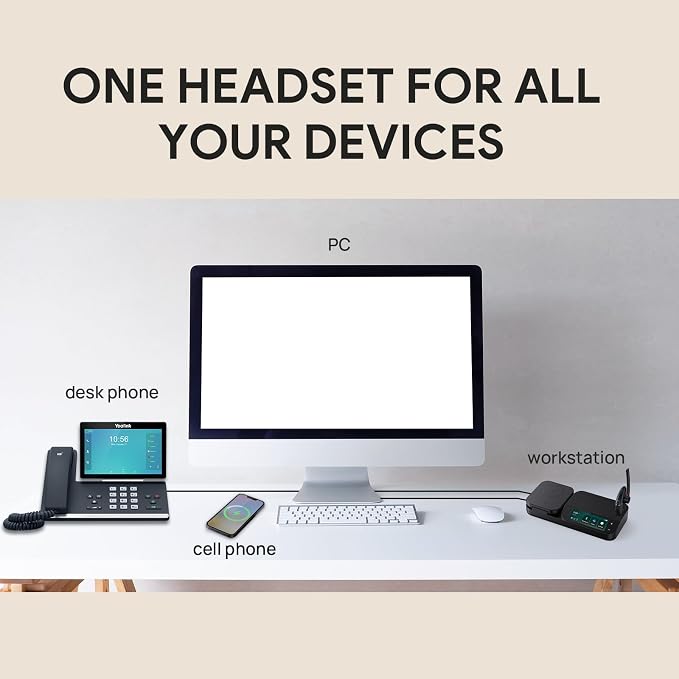 Yealink Bluetooth Headset Workstation, Office Wireless Headset - Image 6