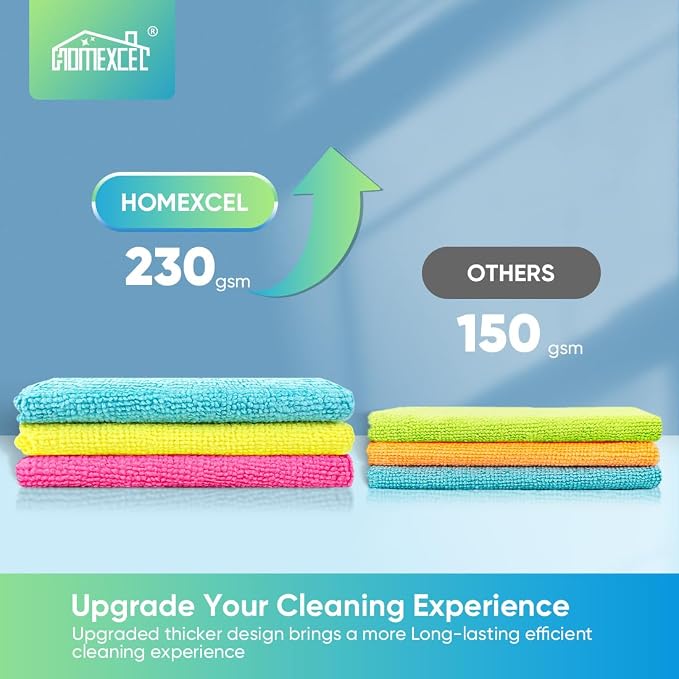 HOMEXCEL Microfiber Cleaning Cloths, 24 Pack Cleaning Rags - Image 3