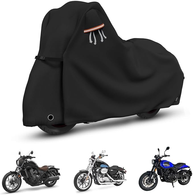 STARTWO Motorcycle Covers Waterproof Outdoor Storage Heavy Duty All Season by STARTWO