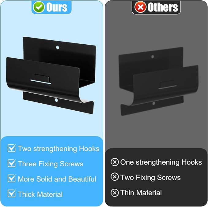 Heavy Duty Ladder Hooks for Garage Wall 4 Pack Black Ladder Hanger Garage Wall - Image 5