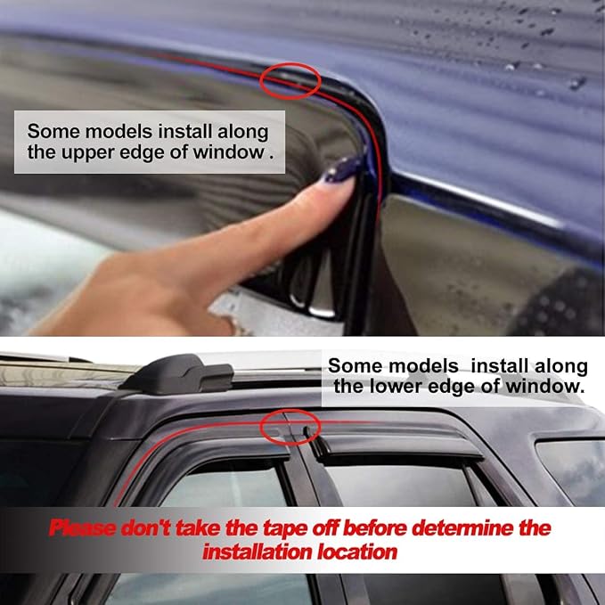 4pcs Original Outside Mount Style Window Rain Guards Shield Side Wind - Image 9
