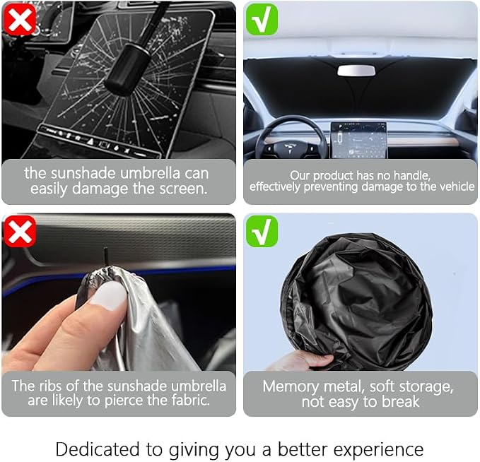 Car Windshield Sun Shade, Foldable Reflective Sun Visor, Sun Heat and UV Rays - Image 3