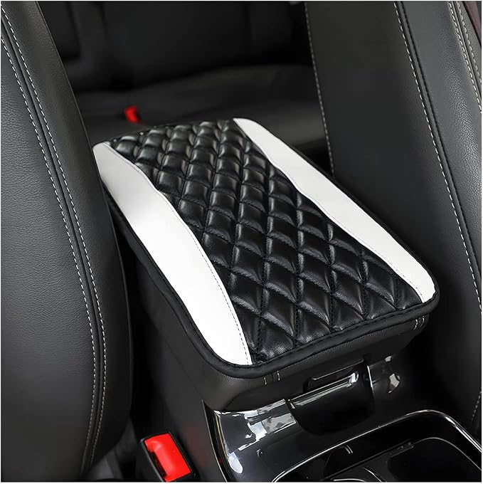 Car Center Console Cushion Pad, Universal Leather Waterproof Armrest Seat Box by Moly+Magnolia
