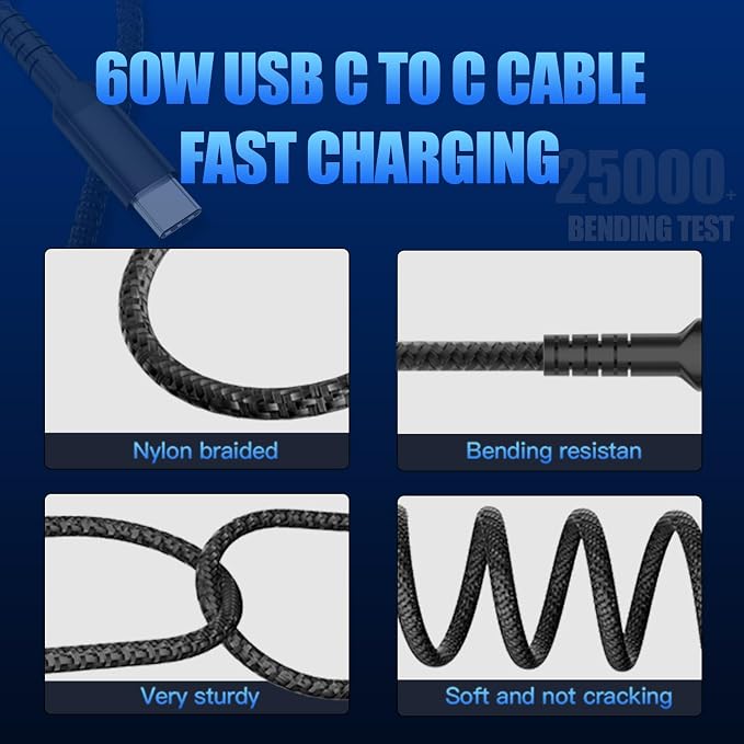 Car Charger with USB C Cable, 78W 4 Port Car Phone Charger Adapter Fast Charging - Image 7