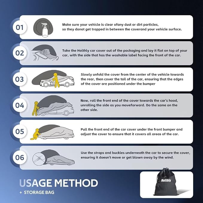 10 Layers Car Cover Custom Fit for Ford Mustang, GT500 Waterproof All Weather - Image 7