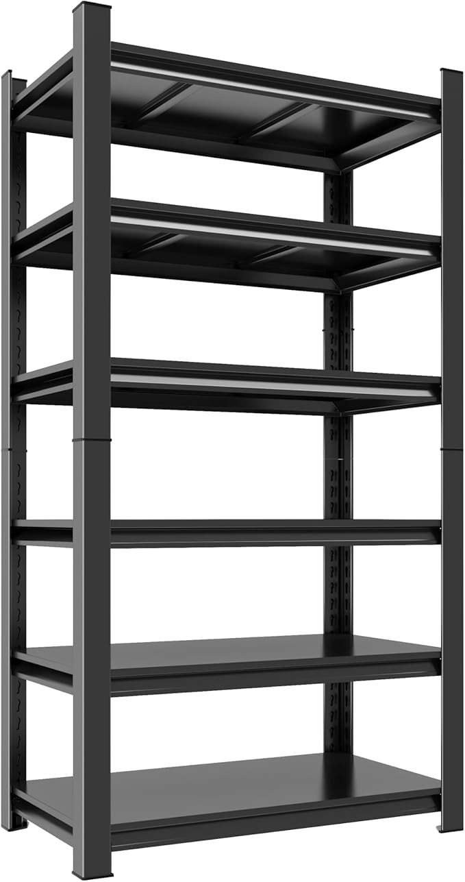 Metal Garage Shelving Unit, Heavy Duty 6-Tier Adjustable Storage Rack, Steel by Notmise