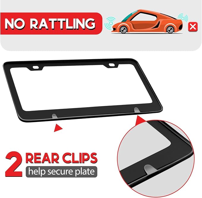 License Plate Frame for Pink Bow Stainless Steel License Plate Frames Holder - Image 4