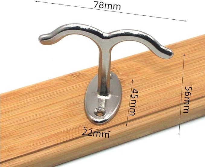 10 Pcs Zinc Alloy Ceiling Double Hook Cabinet Wardrobe Coat Towel Hat Hook - Image 2