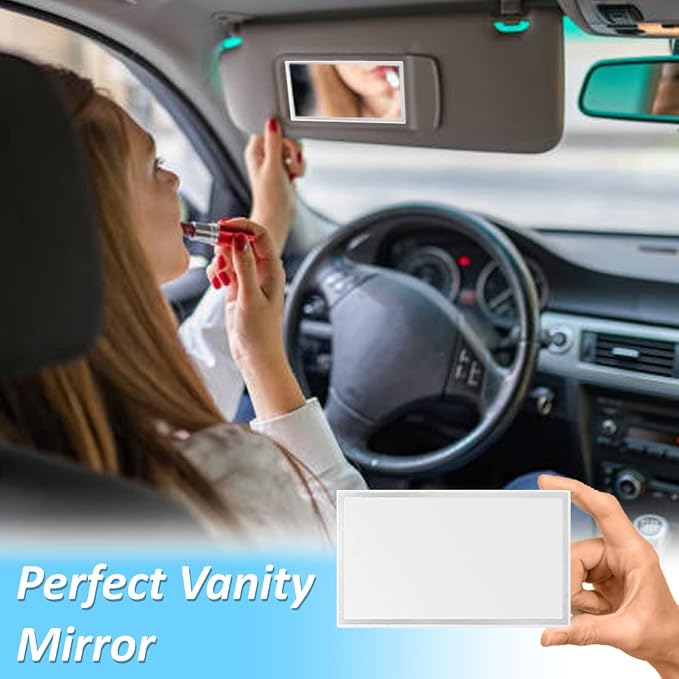 Randconcept - Large Car Sun Visor Adhesive Vanity Mirror, Car Interrior - Image 2
