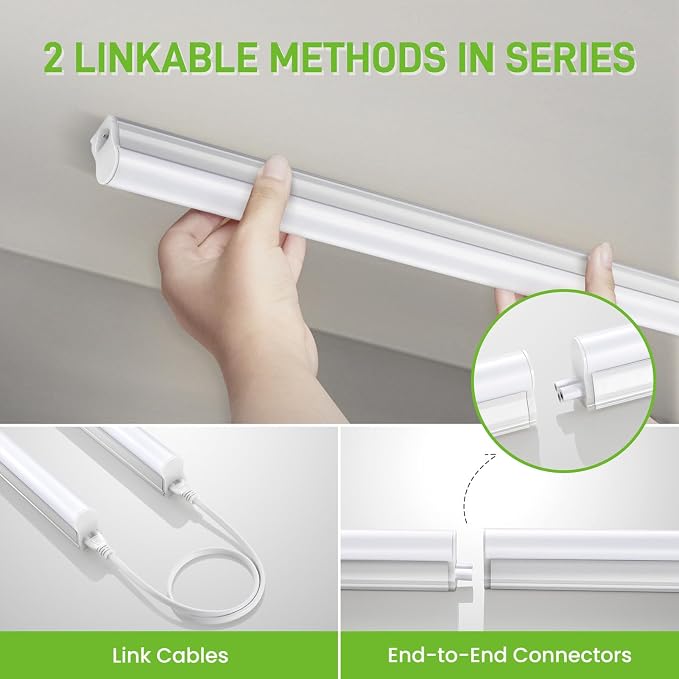 Pak LED Shop Lights, 4FT T5 Integrated Utility Fixture, 2300LM 6500K Cool White - Image 5