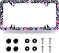 Watercolor Purple and Pink Hibiscus Flowers License Plate Frame License Plate by GORSNKYE