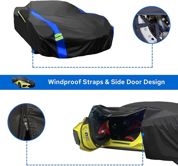 Avecrew for Chevrolet Corvette C4/C5/C6/C7 Car Cover Waterproof All Weather for - Image 4