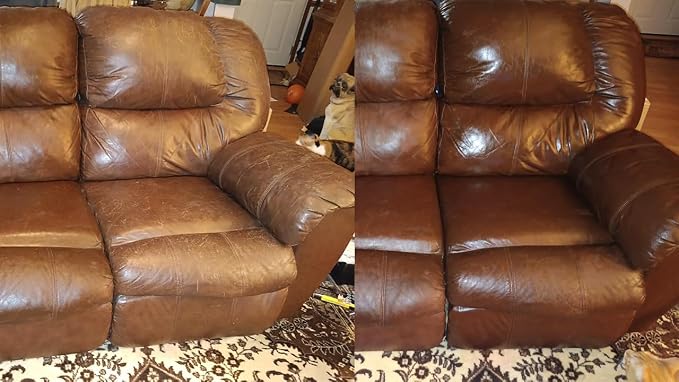 Leather Recoloring Balm Medium Brown Dye Vinyl Car Interior Leather Boat Seat - Image 7
