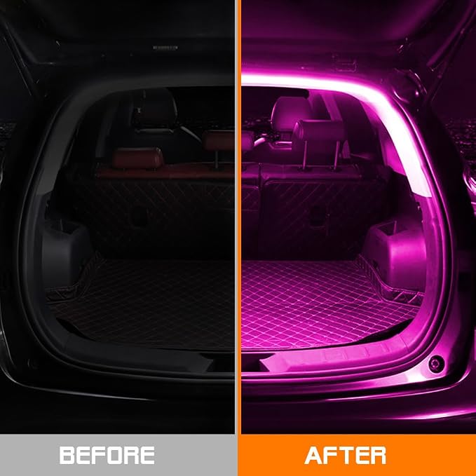 Car LED Strip Light For Trunk, 79Inch IP67 Silicone Waterproof Neon Light Strip - Image 2