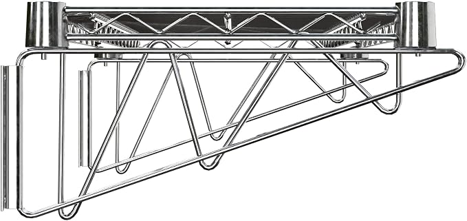 14" x 24" Chrome Wire Wall Mount Shelf - Image 5