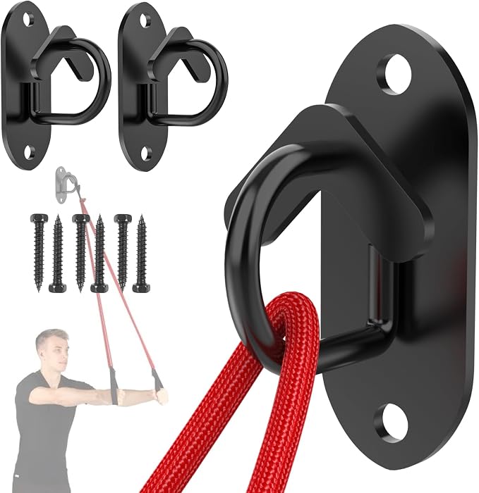 Resistance Band Wall Anchors System, Wall Mount Workout Anchors by Wuno