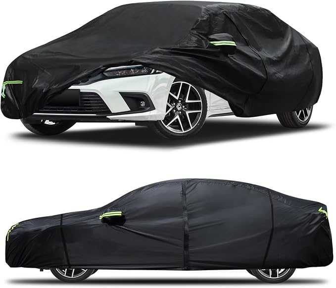 Car Cover Custom Fit for Honda Civic 1991-2025, Toyota Corolla 2000-2025 by Qualencey